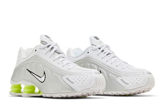 Nike Shox R4 White Metallic Silver Volt - AR3565-102