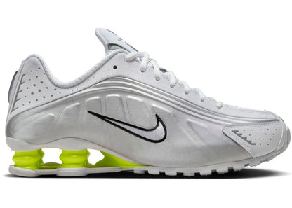 Nike Shox R4 White Metallic Silver Volt - AR3565-102